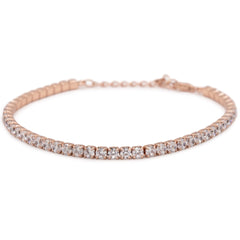Bracciale Dilvdò Tennis 3mm Rosè Zirconi Bianchi