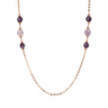 Collana Bronzallure Rolo Rondelle e Sfere Ametista Viola WSBZ02173.AM