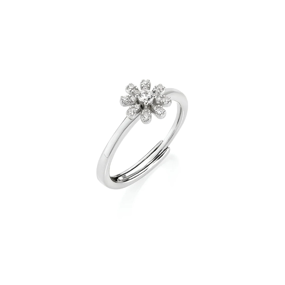 Anello Amen Mini Margherita Pavé Argento 925 ANFIPBBZ3
