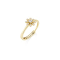 Anello Amen Mini Margherita Pavé Dorato ANFIPGBZ3
