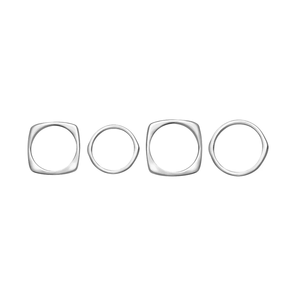 Anello Breil Tetra Argentato Zirconia Misura 18 TJ4046