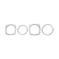 Anello Breil Tetra Argentato Zirconia Misura 18 TJ4046