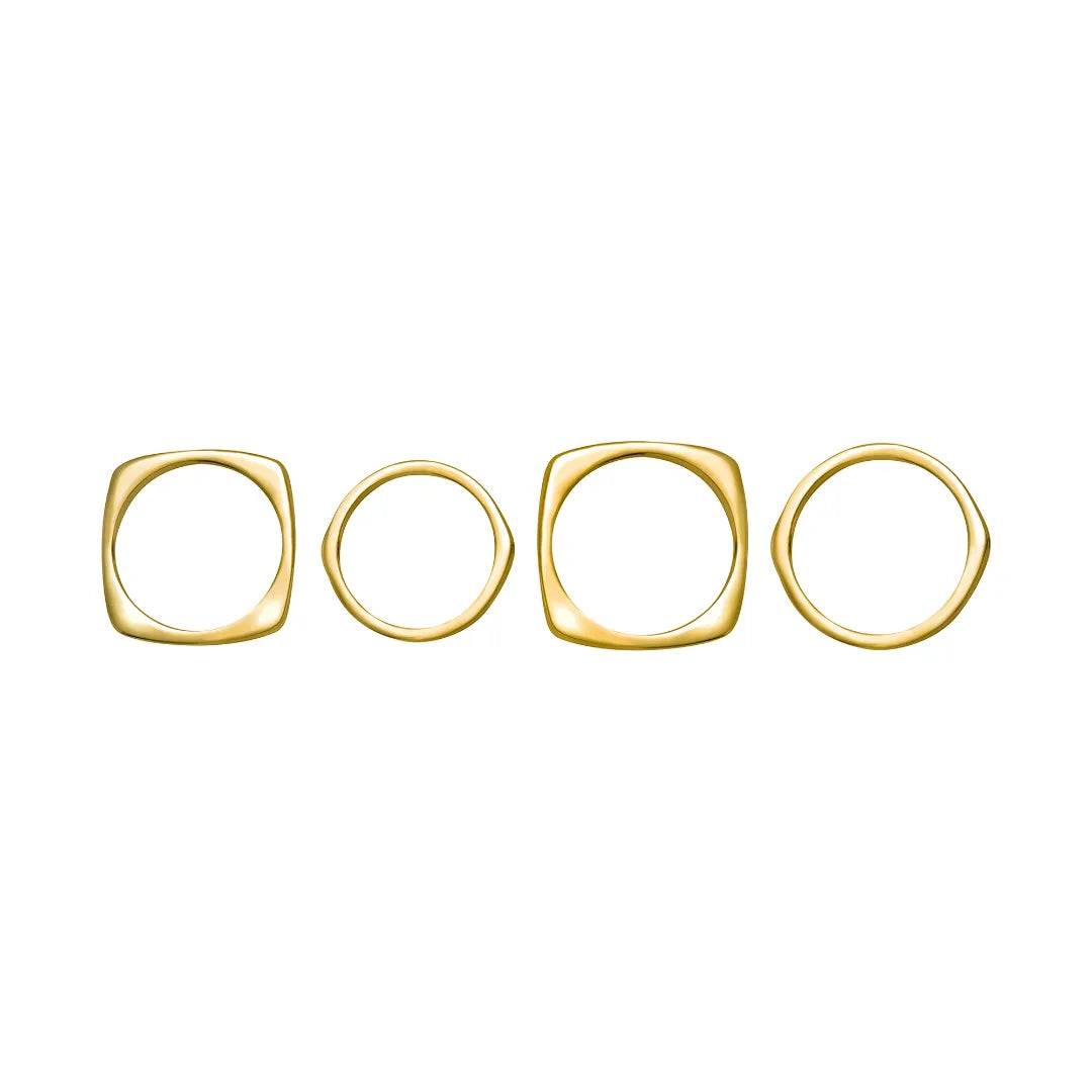 Anello Breil Tetra Dorato Zirconia Misura 18 TJ4048