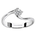 Anello da Donna Comete Gioielli Oro Bianco 750‰ con Diamante ANB 2036