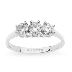 Anello da Donna Comete Gioielli Oro Bianco 750‰ con Diamante ANB 2139