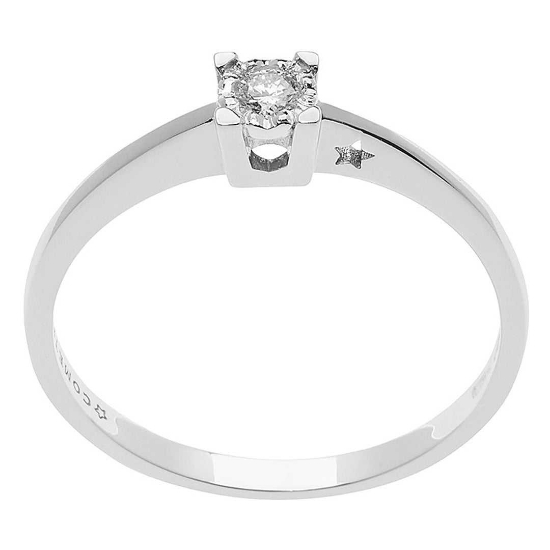 Anello da Donna Comete Gioielli Oro Bianco 750‰ con Diamante ANB 2600