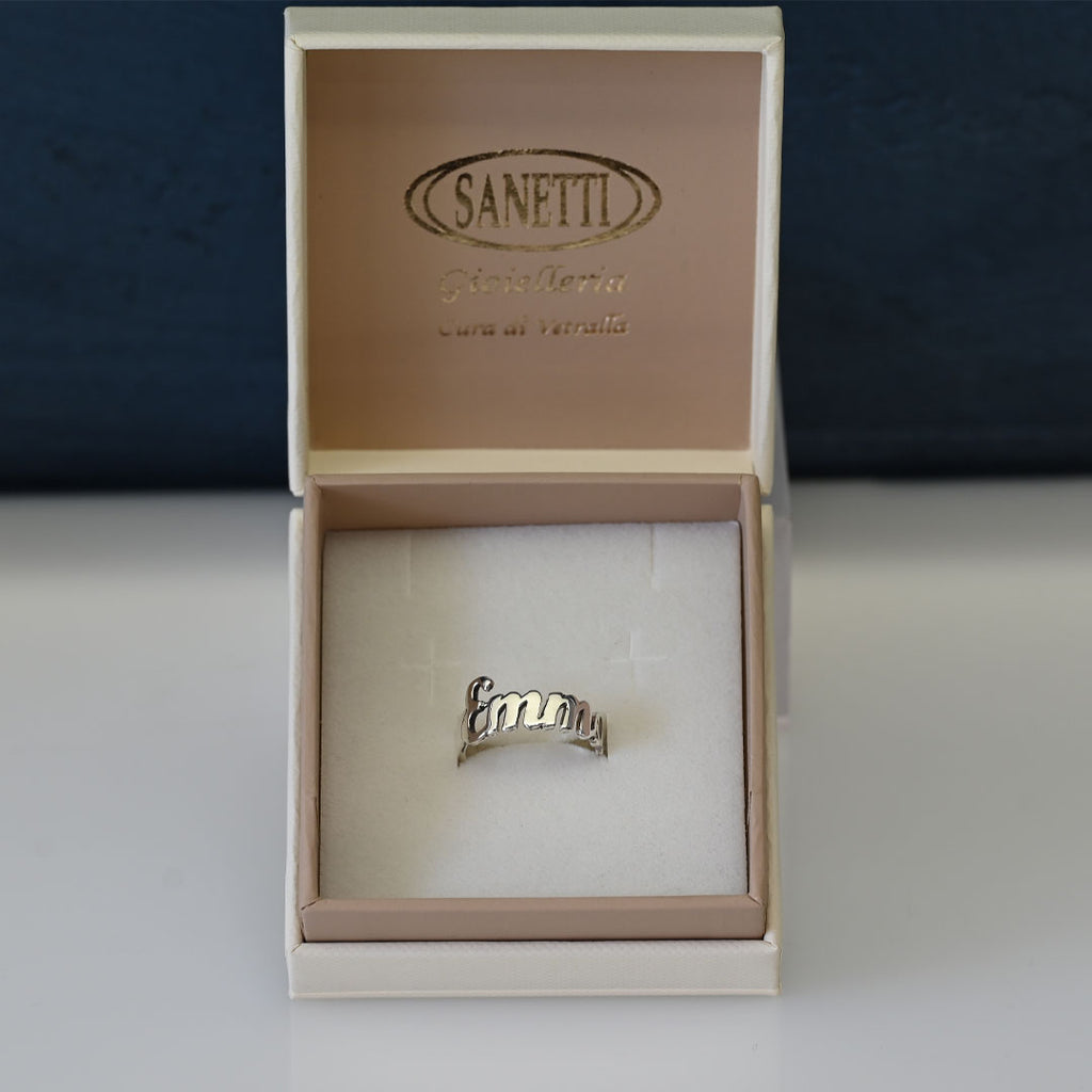 Anello Gioielli Sanetti Argento 925‰ Nome ANGSANOME
