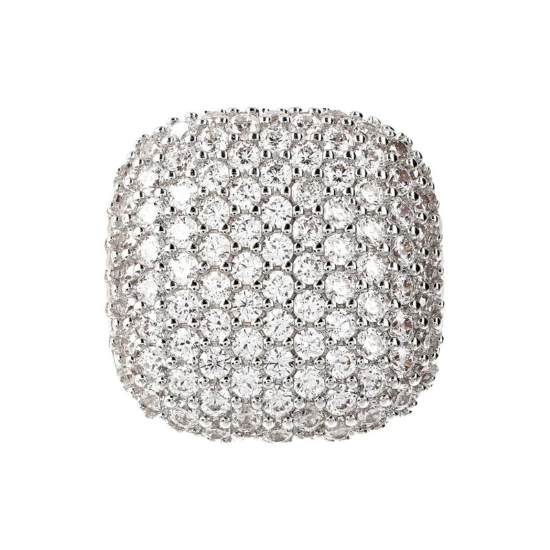 Anello Gioiello Chevalier Quadrato Pavé Cubic Zirconia Bronzallure WSBZ01126.WR-16