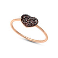 Anello Gioiello Oro Rosé 750‰ Zirconi Marroni Ambrosia AAZ 127