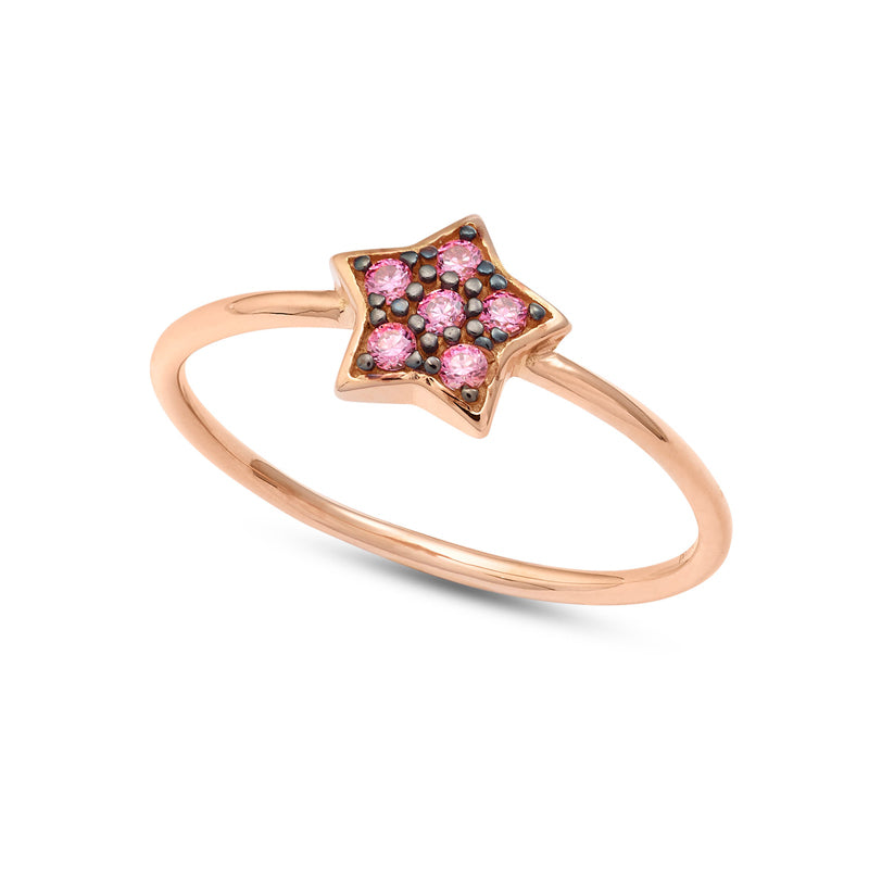 Anello Gioiello Oro Rosé 750‰ Zirconi Rosa Ambrosia AAZ 128