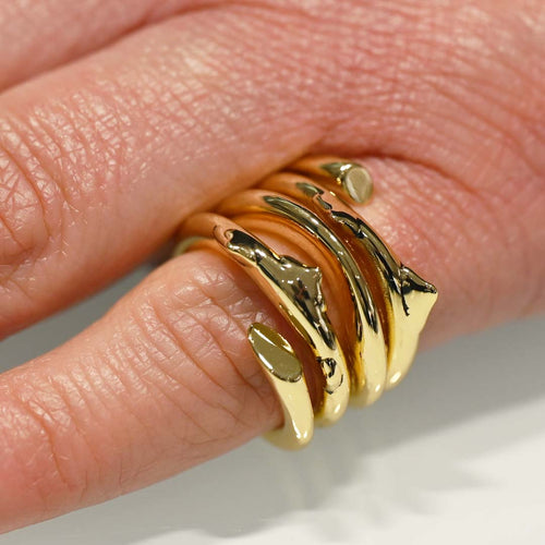 Anello John Richmond Thorns Bronzo Dorato JRTR02BY