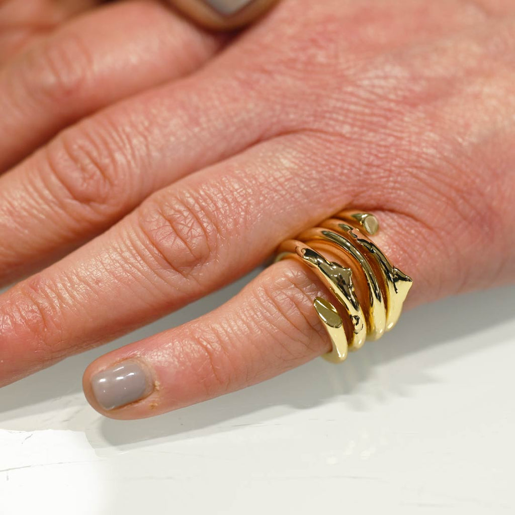 Anello John Richmond Thorns Bronzo Dorato JRTR02BY