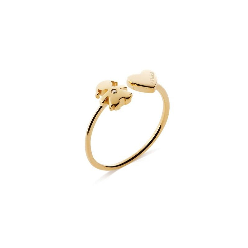 Anello Les Petits Bimba Cuore Oro Giallo 375‰ Diamante LeBebé LBB701-16