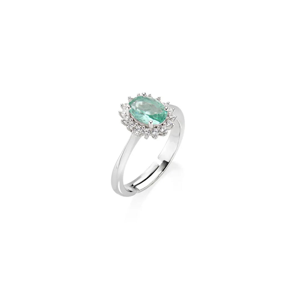 Anello Mini Royal Lady con Zircone Verde Acqua ANLDPBBVA2