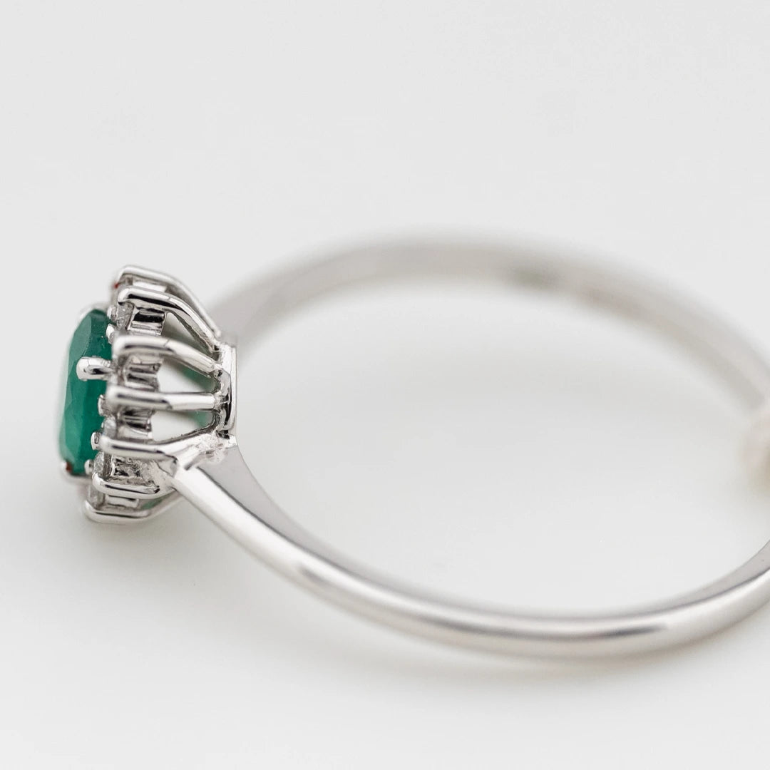 Anello Oro Diamanti Smeraldo Regina Comete Gioielli ANB 2574