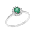 Anello Oro Diamanti Smeraldo Regina Comete Gioielli ANB 2574
