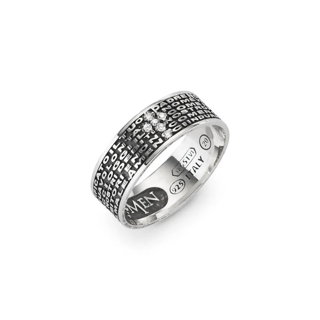 Anello Padre Nostro Brunito Croce Zirconata ANPNBZB-18