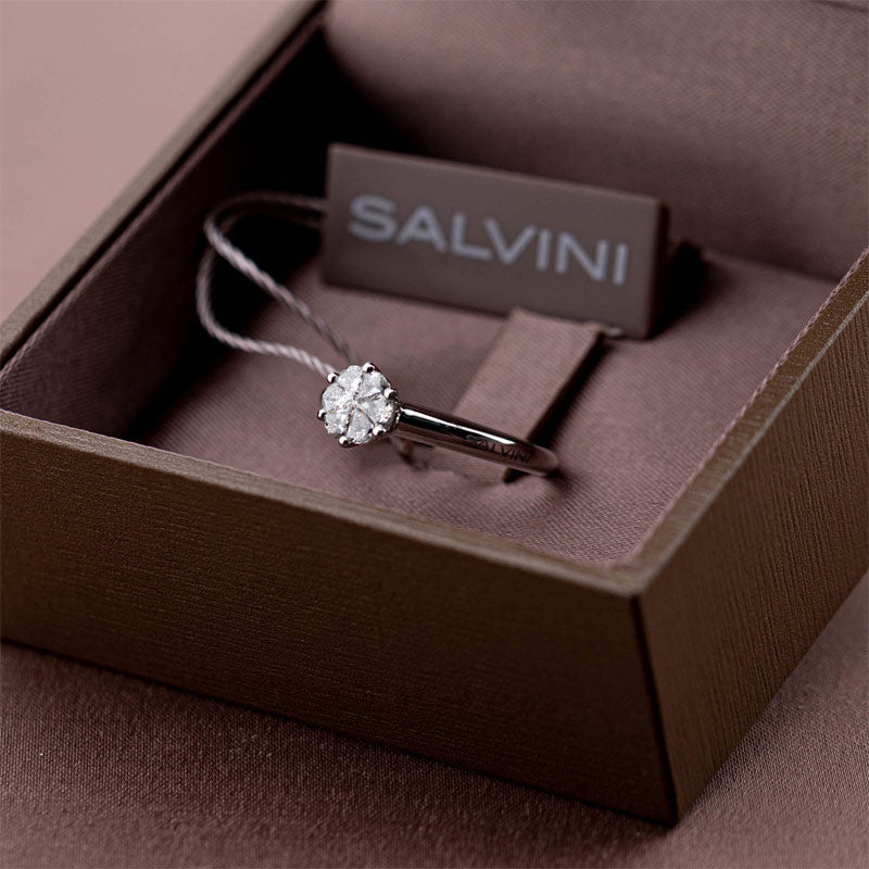 Anello Petal Cut Oro Bianco 750‰ Diamanti Salvini Gioielli 20082845