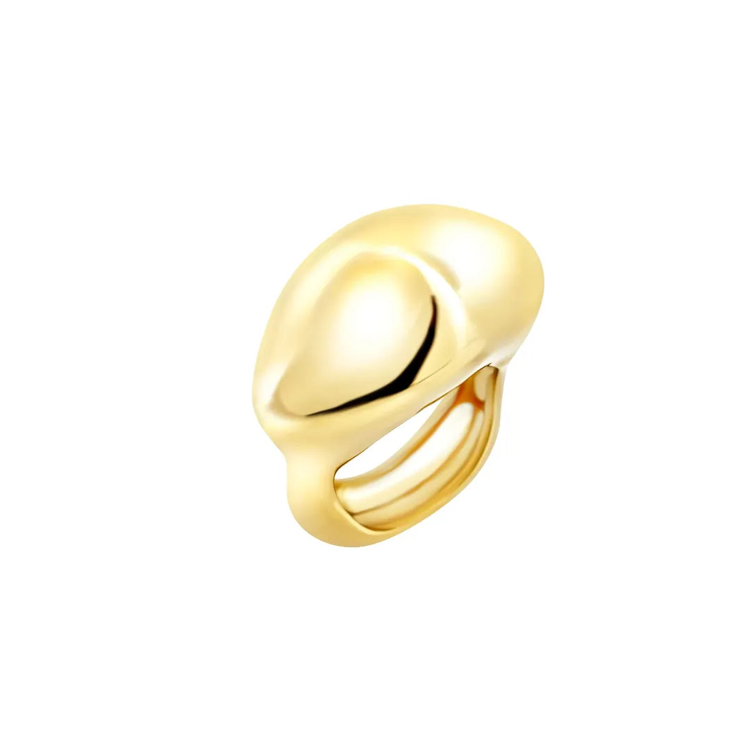 Anello Petra Acciaio Dorato TJ4188