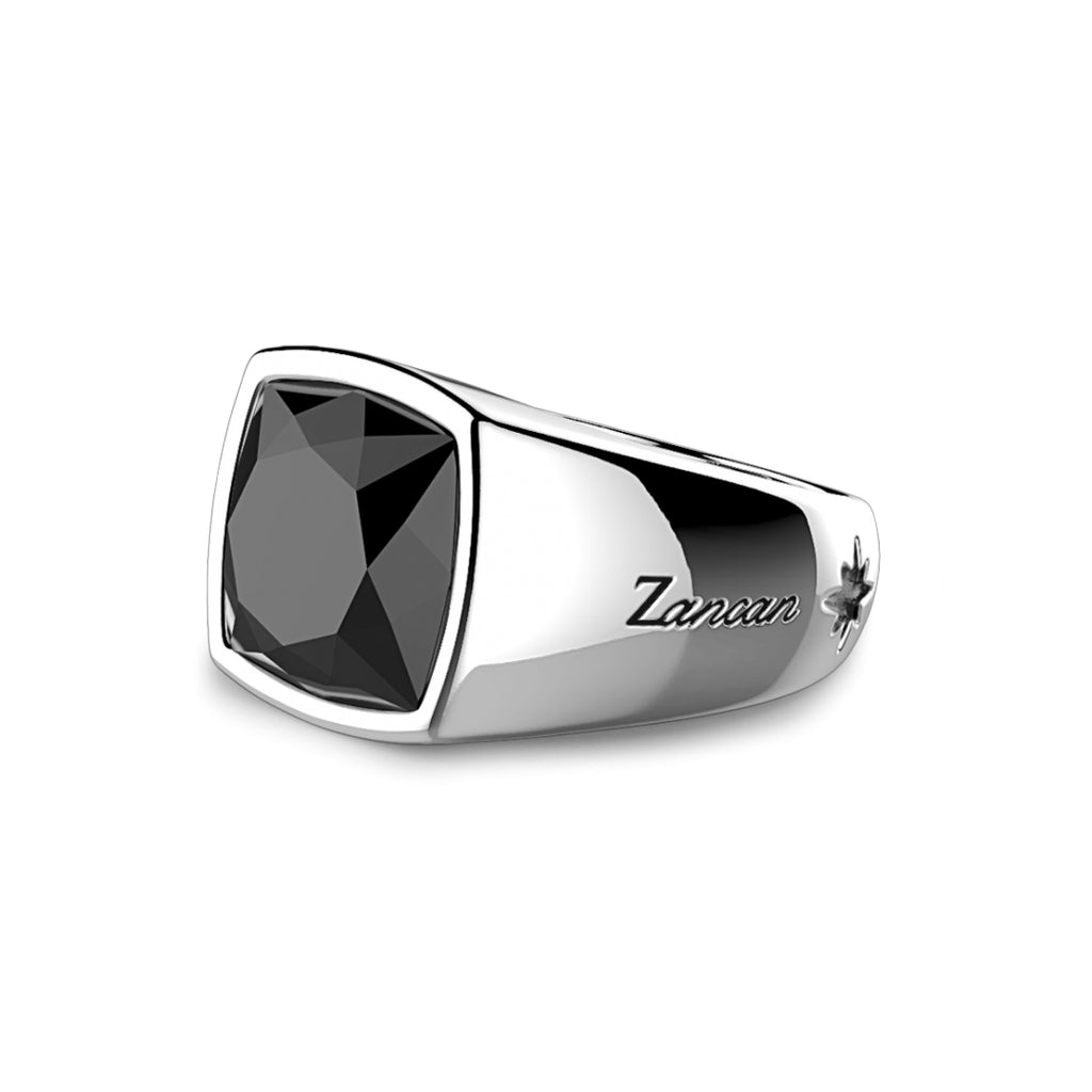 Anello Zancan Argento 925 e Onice ESA005