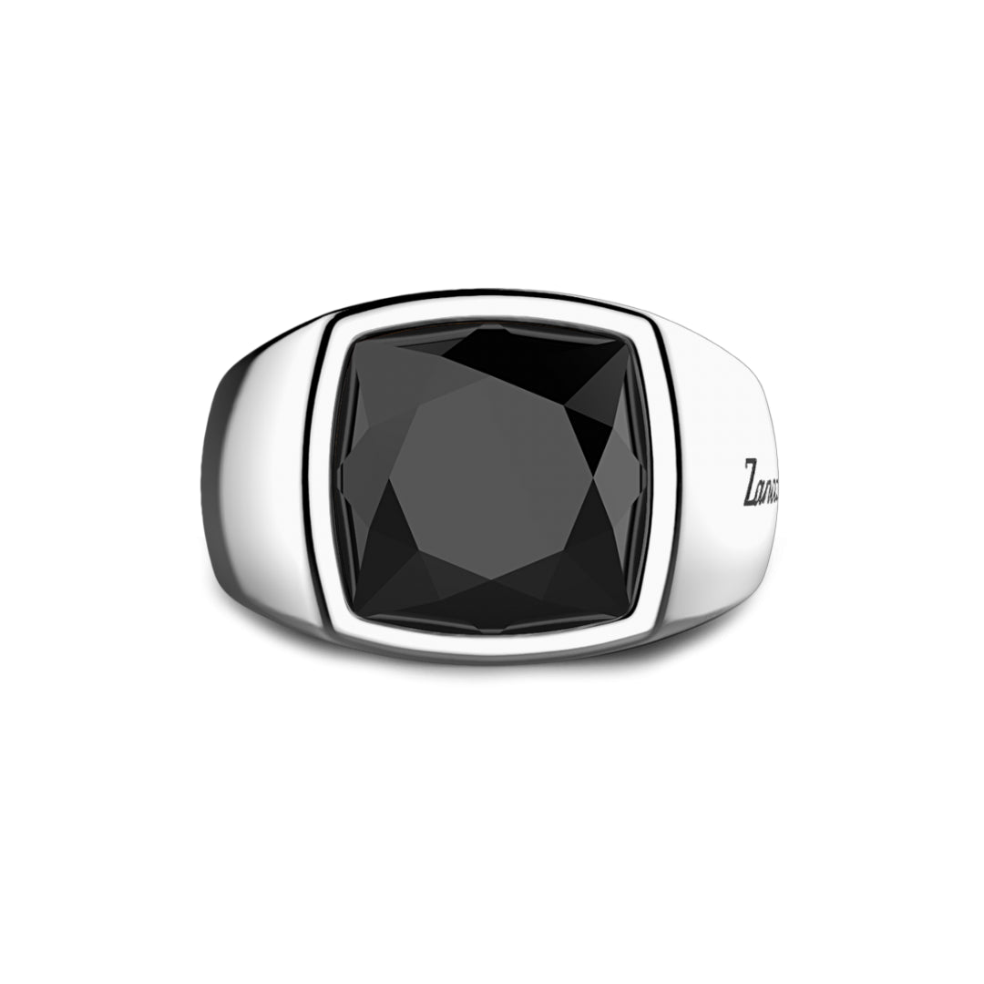 Anello Zancan Argento 925 e Onice ESA005