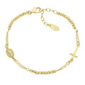 Bracciale Amen Argento 925 Dorato Stile Rosario con Sfere Diamantate BRCRMIGGD3