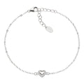 Bracciale Amen Due Cuori con Zirconi Bianchi Argento 925 BRCBBZ3
