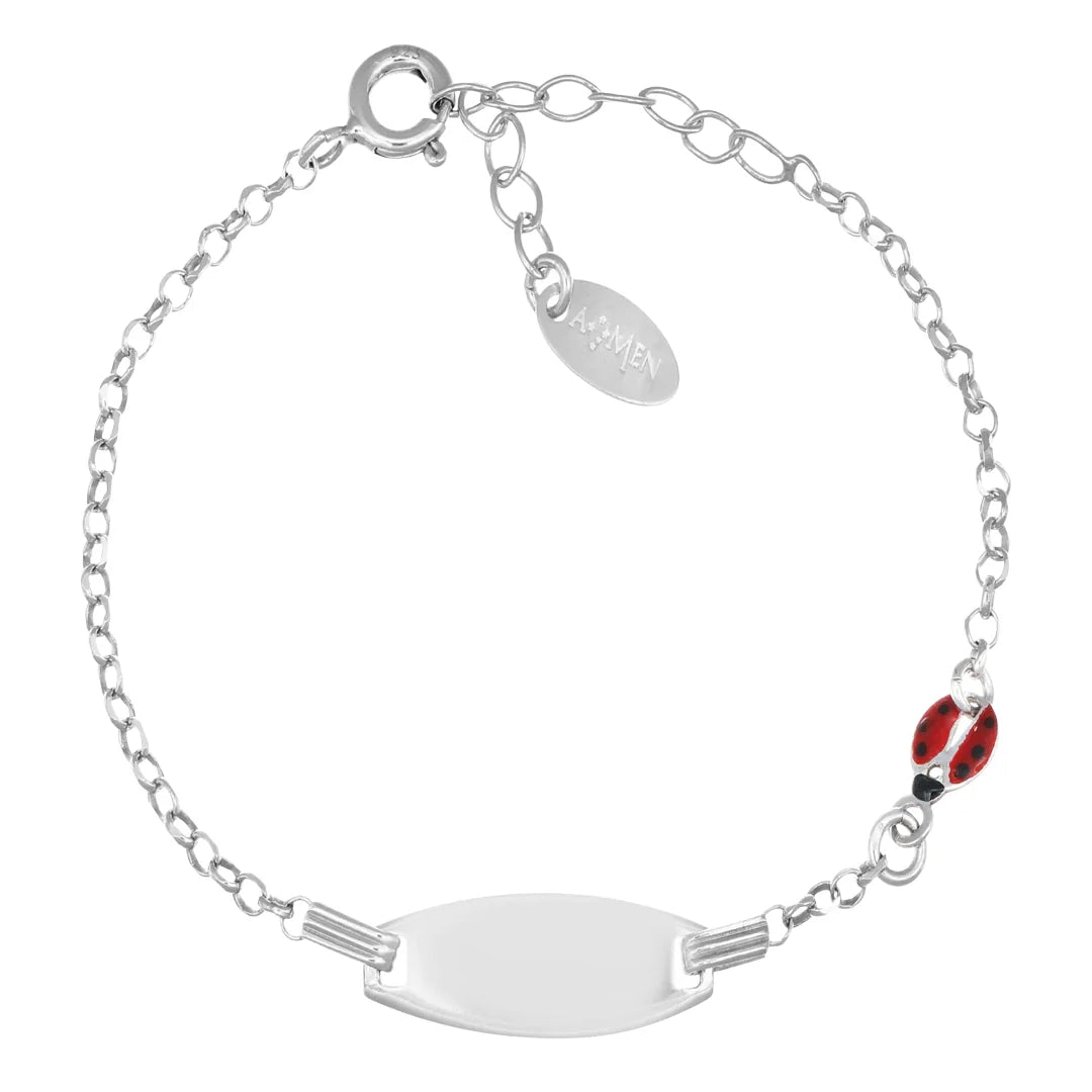 Bracciale Amen Junior Personalizzabile con Coccinella Argento 925 BRJTACOB