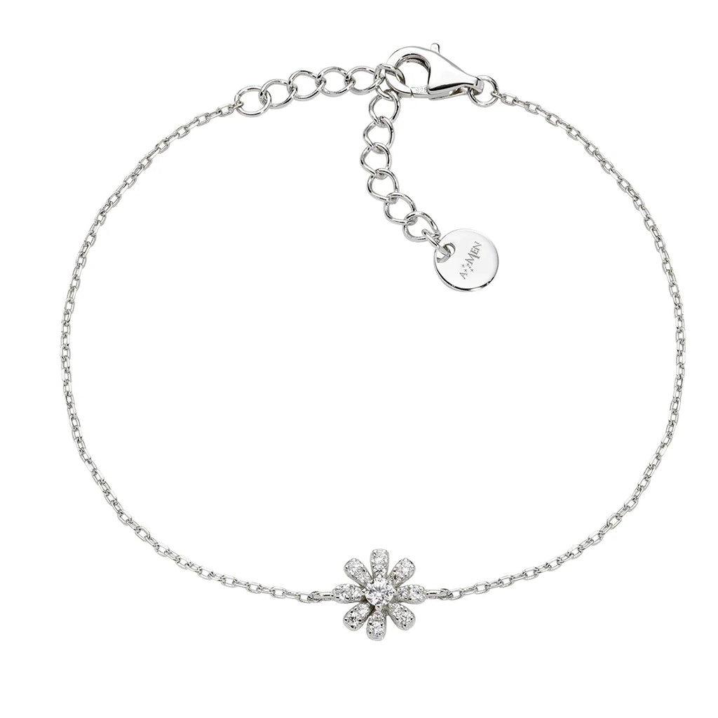 Bracciale Amen Mini Margherita Pavé Argento 925 BRFIPBBZ3