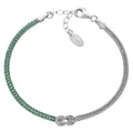 Bracciale Amen Nodo d'Amore con Zirconi Verdi Argento 925 BRNOAMBVEZ16