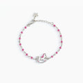 Bracciale Gioiello Bambino Cavalluccio E Inserti Rosa Argento 925‰ Mabina Gioielli 533492