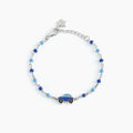 Bracciale Gioiello Bambino Macchina Blu E Inserti Argento 925‰ Mabina Gioielli 533484