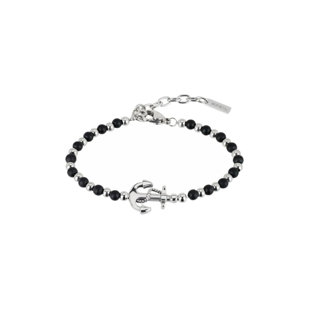 Bracciale Black Onyx In Acciaio E Onice Nera  TJ2407