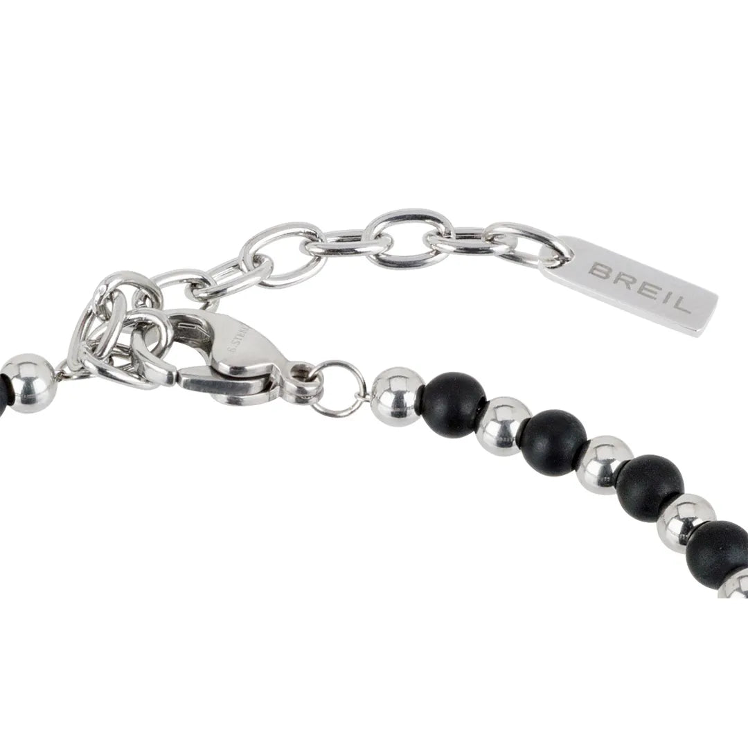 Bracciale Black Onyx In Acciaio E Onice Nera  TJ2408