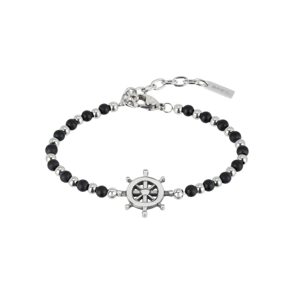 Bracciale Black Onyx In Acciaio E Onice Nera  TJ2408