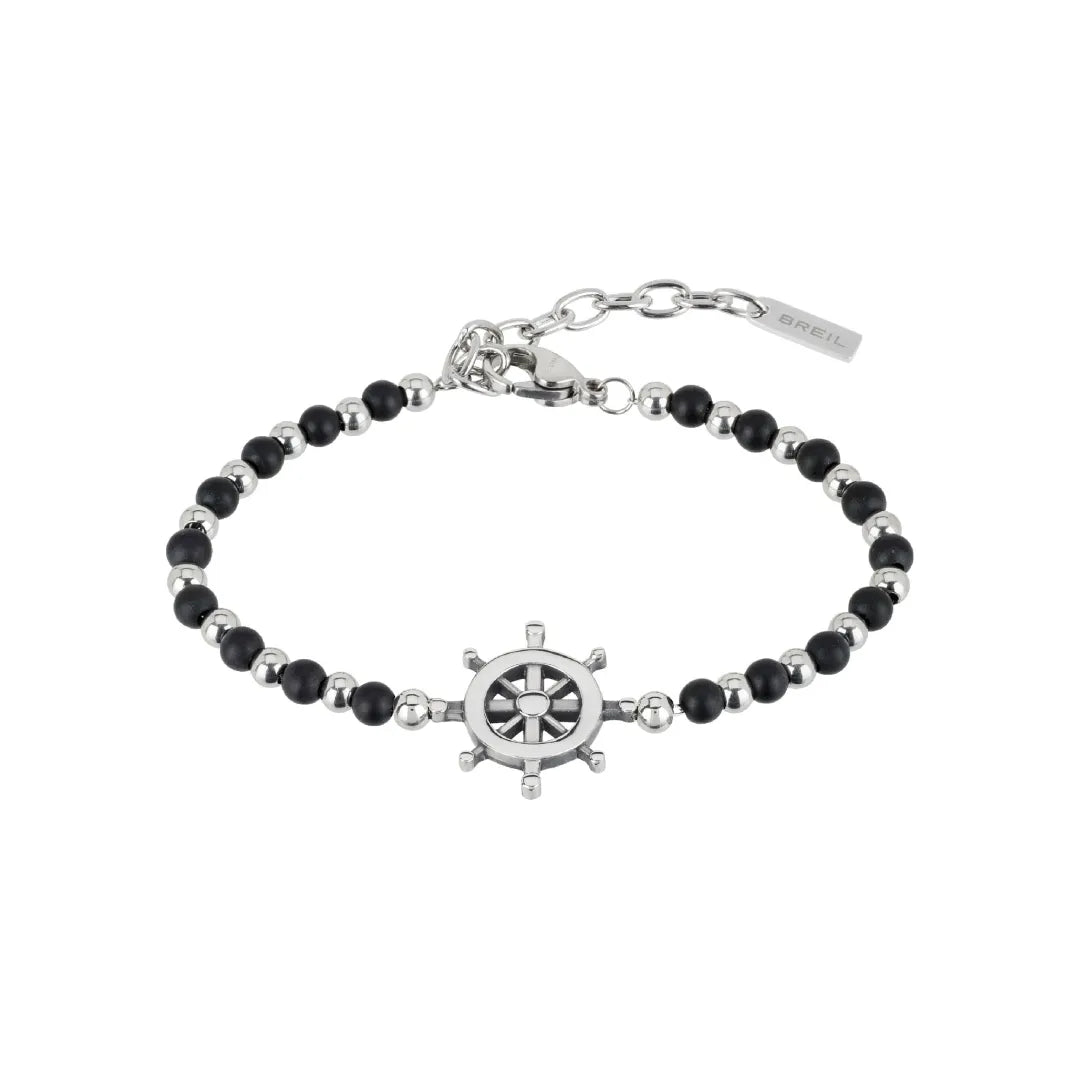 Bracciale Black Onyx In Acciaio E Onice Nera  TJ2408