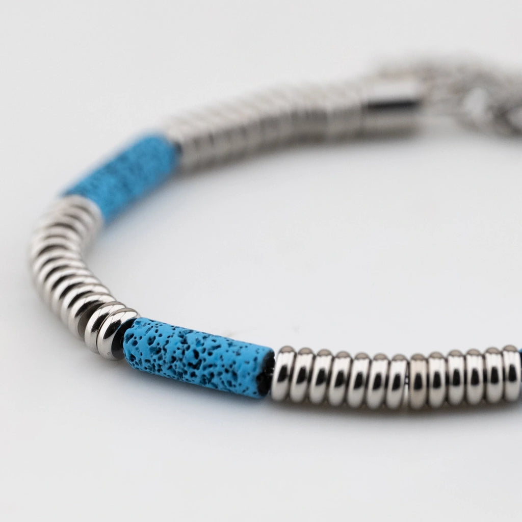 Bracciale Breil Fusion Acciaio e Lava Azzurra TJ3876