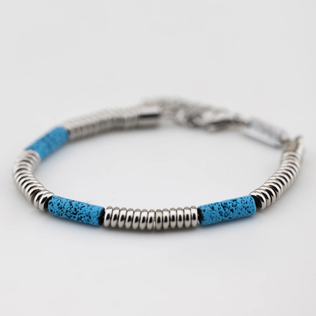 Bracciale Breil Fusion Acciaio e Lava Azzurra TJ3876