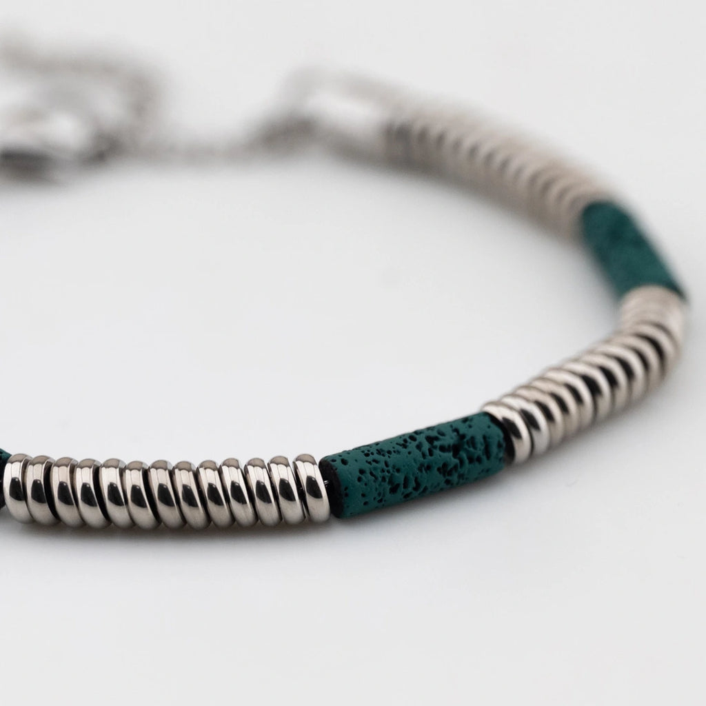 Bracciale Breil Fusion Acciaio e Lava Verde TJ3877