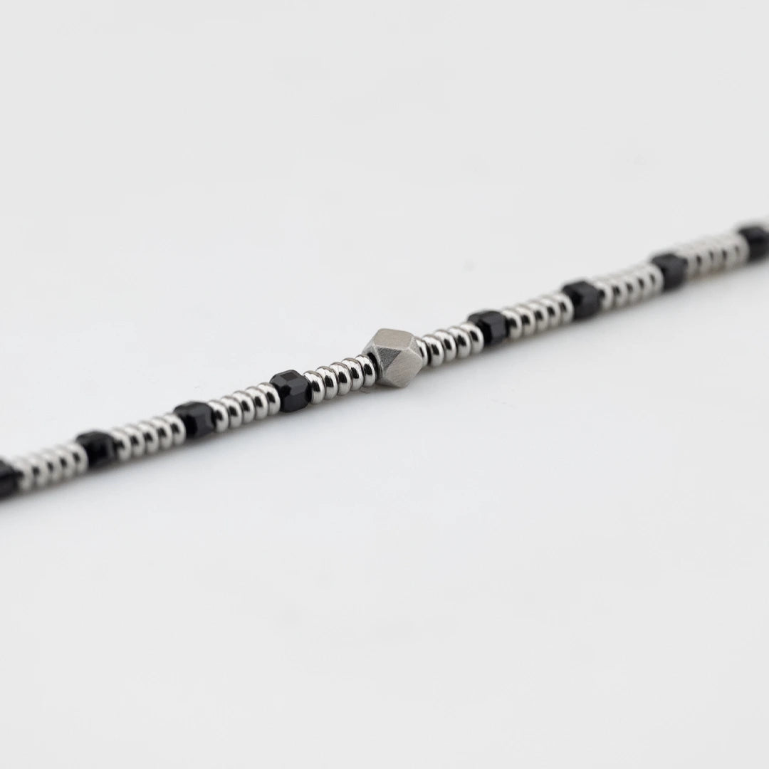 Bracciale Breil Priam Acciaio e Spinello Nero TJ3649