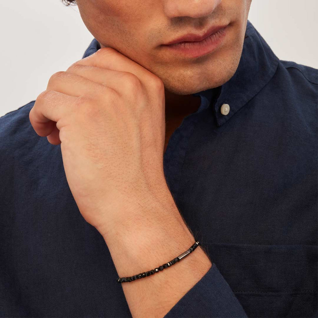 Bracciale Breil Priam Acciaio Grafite e Spinello Nero TJ3645