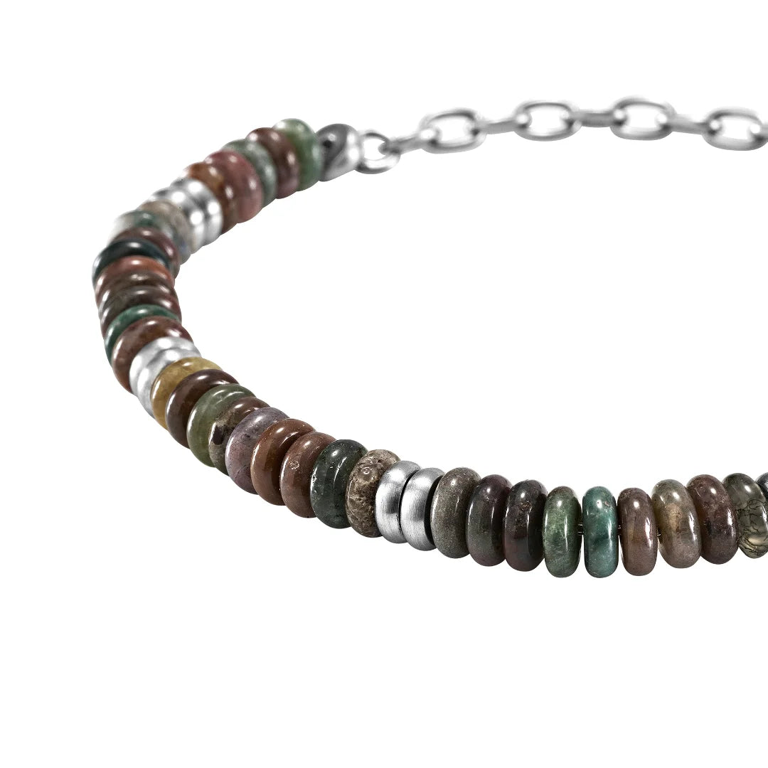Bracciale Breil Rock Hard Argentato Azzurro TJ4122