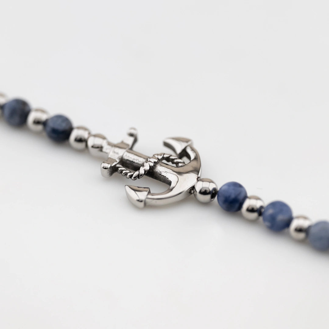 Bracciale Breil Sound Wave Ancora Acciaio e Sodalite TJ3588