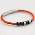 Bracciale Breil Wanderlust Acciaio, Silicone e Pelle Arancio TJ3797