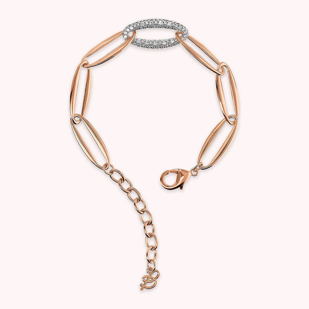 Bracciale Bronzallure Maglie Marquise e Pavé Cubic Zirconia WSBZ02373WR