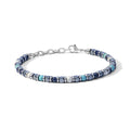Bracciale Comete Acciaio Agata Blu Aulite Bianca Turchese Ematite UBR 1199