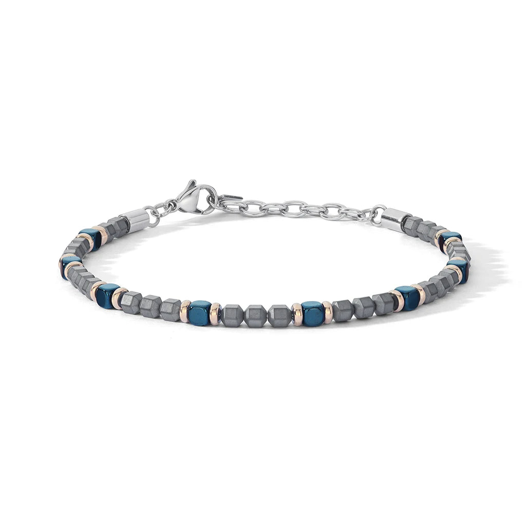 Bracciale Comete Acciaio Ematite PVD Blu Rosè UBR 1225