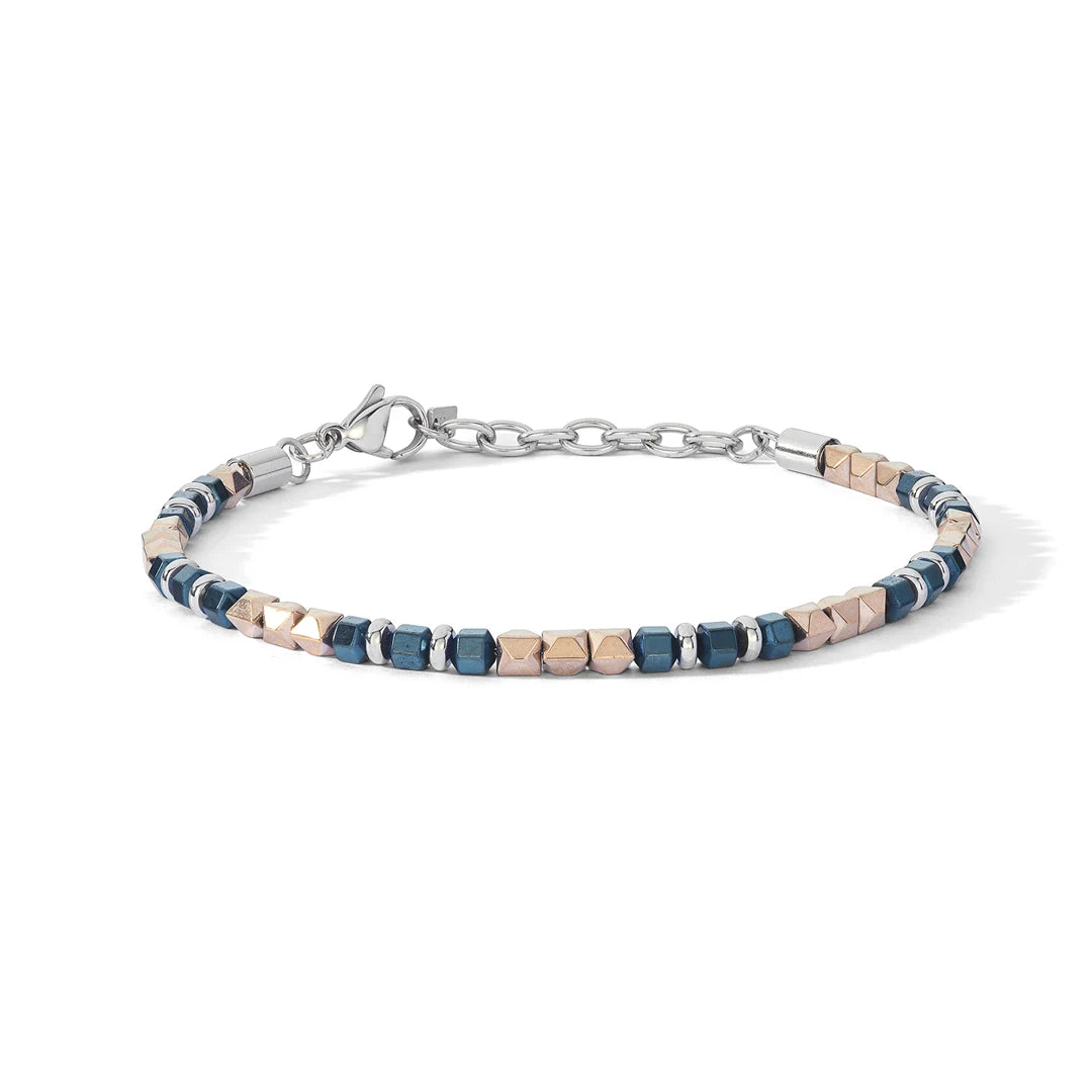 Bracciale Comete Acciaio Ematite PVD Blu Rosè UBR 1226