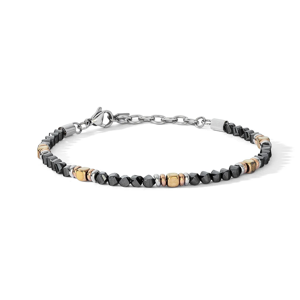 Bracciale Comete Acciaio Ematite PVD Rosè Giallo UBR 1224