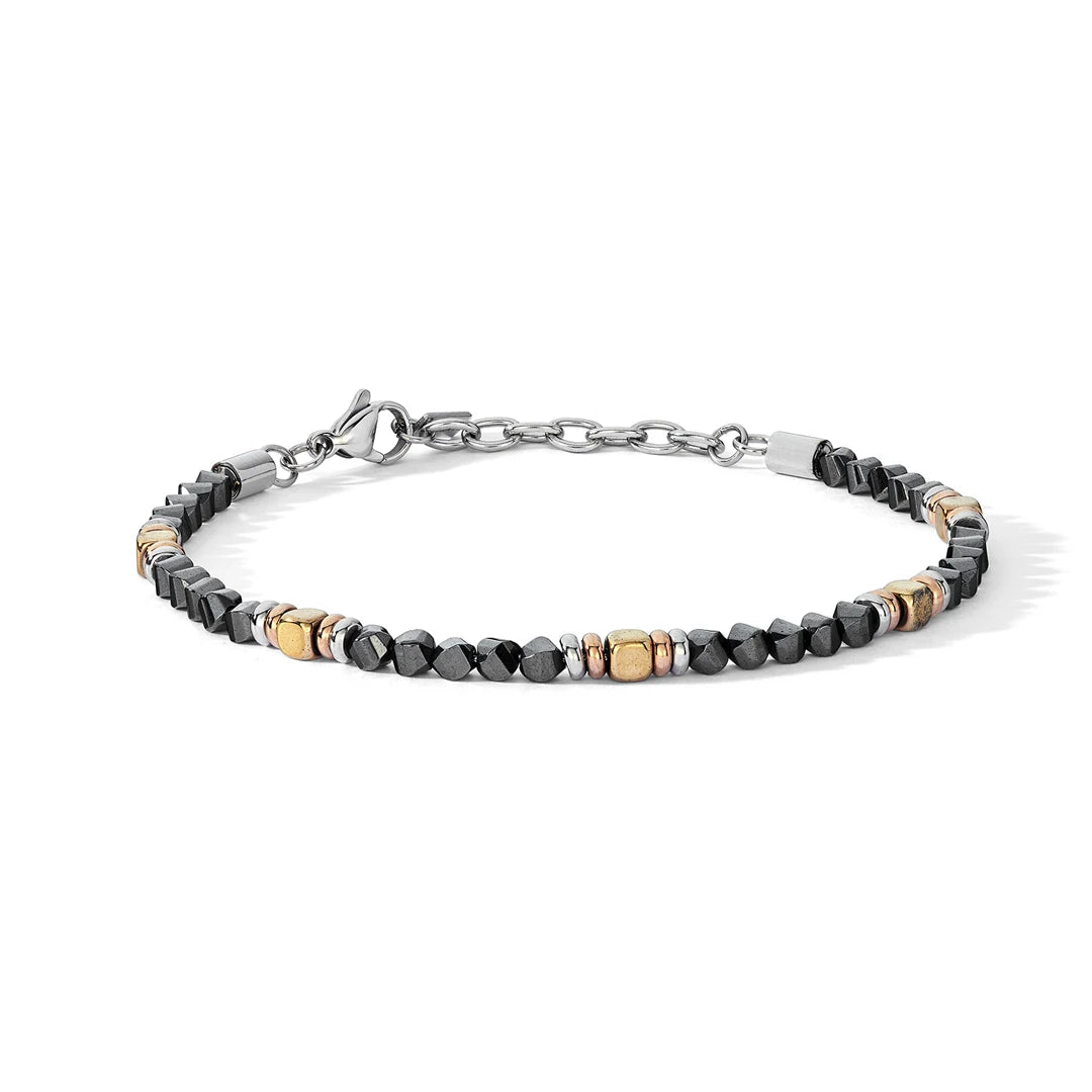 Bracciale Comete Acciaio Ematite PVD Rosè Giallo UBR 1224